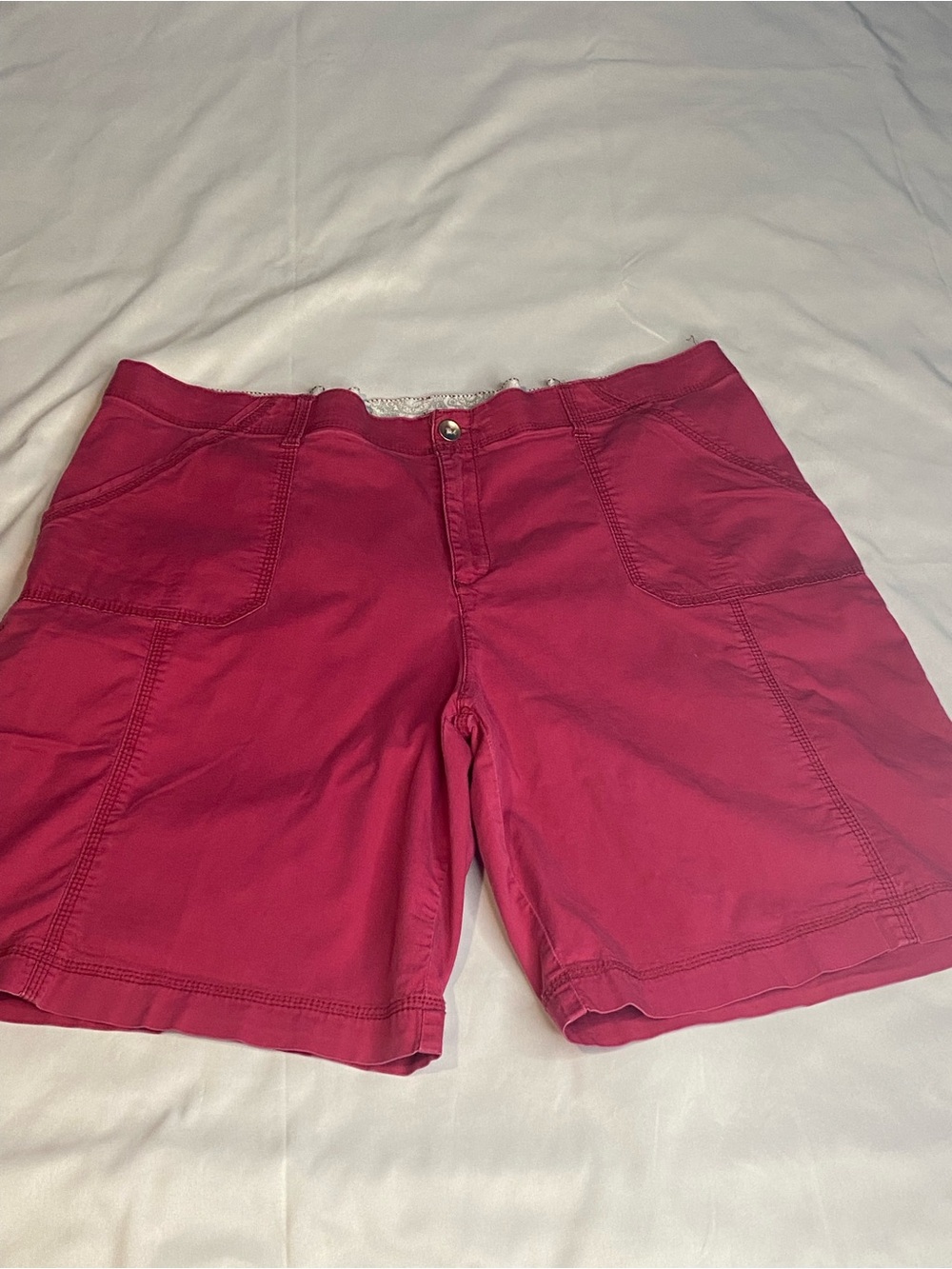Womans Lee Cargo Shorts Comfort Waistband Relaxed Fit Size 24 WM